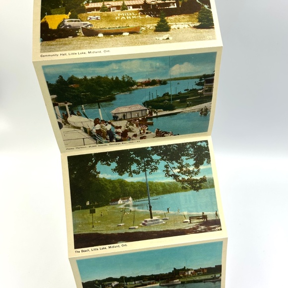 1950s Souvenir Postcard Folder of MIDLAND ONTARIO CANADA 15 Old Photos - Picture 5 of 8